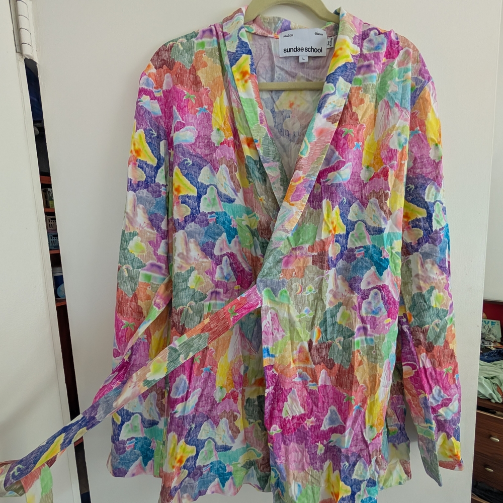 Sundae School Colorful Floral Blouse